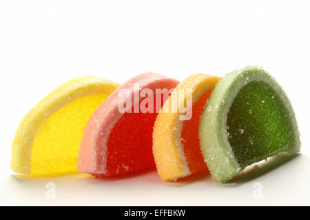Jelly caramelle in quattro colori Foto Stock