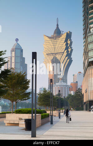 Grand Lisboa e un complesso centrale, Macau, Cina Foto Stock