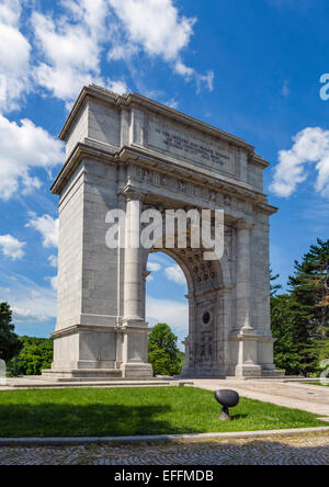 Il National Memorial Arch, Valley Forge National Historical Park, vicino a Philadelphia, Pennsylvania, STATI UNITI D'AMERICA Foto Stock