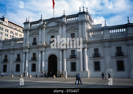 La Moneda, palazzo presidenziale. Santiago de Chile. Cile Foto Stock