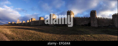 Mura medievali. Avila. Spagna Foto Stock