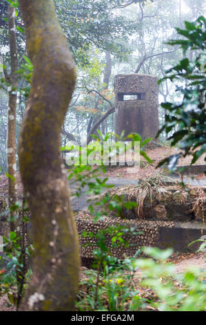 Bunker, scatola di pillole, Hong Kong Foto Stock