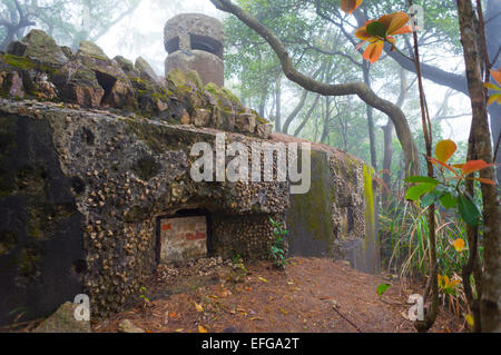 Bunker, scatola di pillole, Hong Kong Foto Stock