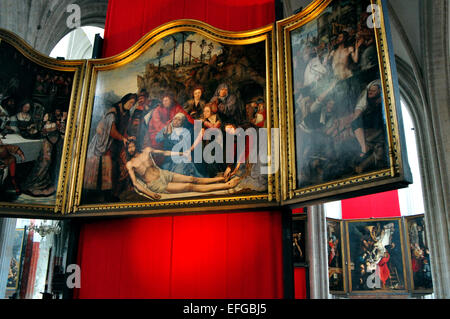 Belgio, Fiandre, Anversa, Cattedrale di Nostra Signora, Onze-Lieve-Vrouwekathedraal, Pittura San Giovanni Pala dal Massys Quentin Foto Stock