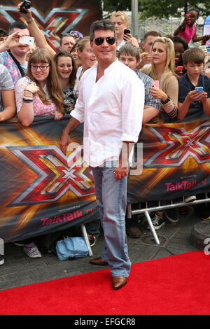 Il fattore X London auditions tenutosi a Wembley Arena - Arrivi con: Simon Cowell dove: Londra, Regno Unito quando: 01 Ago 2013 Foto Stock