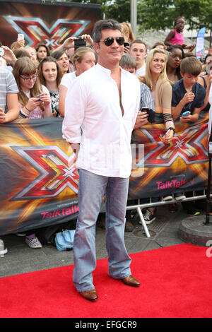 Il fattore X London auditions tenutosi a Wembley Arena - Arrivi con: Simon Cowell dove: Londra, Regno Unito quando: 01 Ago 2013 Foto Stock