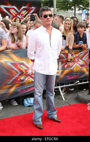 Il fattore X London auditions tenutosi a Wembley Arena - Arrivi con: Simon Cowell dove: Londra, Regno Unito quando: 01 Ago 2013 Foto Stock