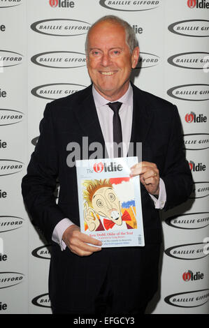 Londra, UK, 03 febbraio 2015 Gyles Brandreth sedie Oldie del premio di anno il pranzo presso Simpson-nel-Strand Credito: JOHNNY ARMSTEAD/Alamy Live News Foto Stock