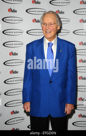 Londra, UK, 03 febbraio 2015 Nicholas Parsons assiste Oldie del premio di anno il pranzo presso Simpson-nel-Strand Credito: JOHNNY ARMSTEAD/Alamy Live News Foto Stock