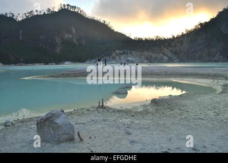 Kawah Putih, West Java, Indonesia Foto Stock