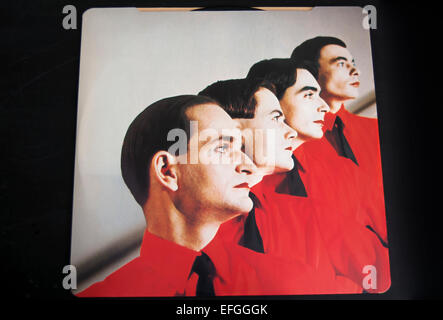 Coperchio interno del 1978 kraftwerk album, l'uomo macchina Foto Stock