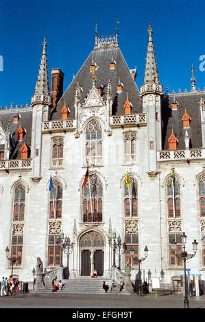 Belgio, Bruges , Fiandre, Provinciale Palazzo del Governo di Grote Markt Foto Stock