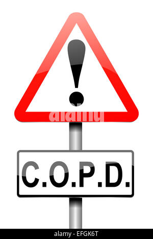 Malattia polmonare ostruttiva cronica concetto. Foto Stock