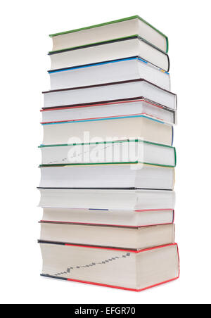 Una grande pila di libri, libri scolastici, Foto Stock
