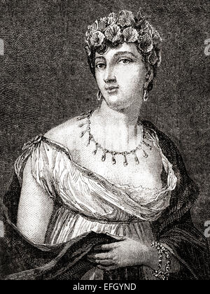 Thérésa Cabarrus, Madame Tallien, 1773 - 1835. Francese figura sociale durante la Rivoluzione. Foto Stock