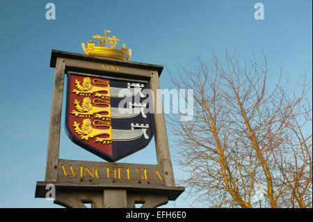 Città di Thje segno di Winchelsea East Sussex Foto Stock