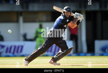 Napier, Nuova Zelanda. 03Feb, 2015. Ross Taylor batting. ANZ una giornata internazionale della serie di Cricket. 2 Confronto tra la Nuova Zelanda i cappucci neri e il Pakistan a McLean Park di Napier, Nuova Zelanda. © Azione Sport Plus/Alamy Live News Foto Stock