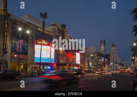 HARD ROCK CAFE CENTRO DI HOLLYWOOD HOLLYWOOD BOULEVARD LOS ANGELES CALIFORNIA USA Foto Stock