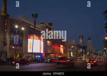 HARD ROCK CAFE CENTRO DI HOLLYWOOD HOLLYWOOD BOULEVARD LOS ANGELES CALIFORNIA USA Foto Stock