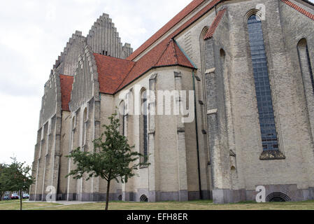 Il programma Grundtvig della chiesa bispebjerg, Copenhagen, Danimarca Foto Stock