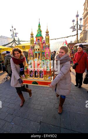 Tradizionale presepe natalizio Festival, Cracovia, in Polonia, in Europa Foto Stock