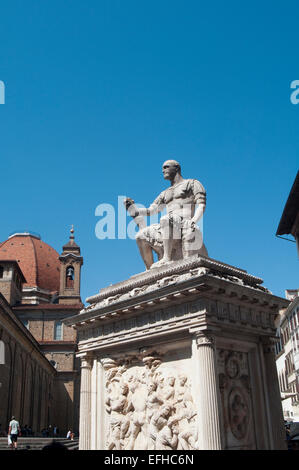 Italia, Toscana, Firenze, Monumento a Giovanni dalle bande nere di Baccio Bandinelli Foto Stock