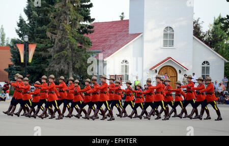 Royal Canadian polizia montata Depot, RCMP training academy di Regina, Saskatchewan, Canada Foto Stock