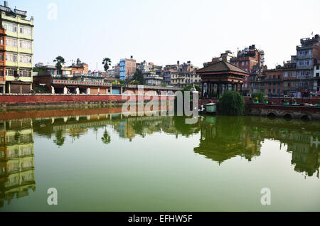 Edificio e città di Patan Durbar Square è situato al centro di Lalitpur Sub-Metropolitan città al Nepal. Foto Stock