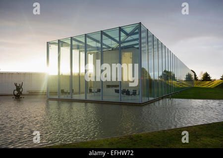 Museo del moderno e arte giapponese, motivi di ex razzo NATO-base, architetto Tadao Ando, Langen Foundation, vicino a Neuss, Foto Stock