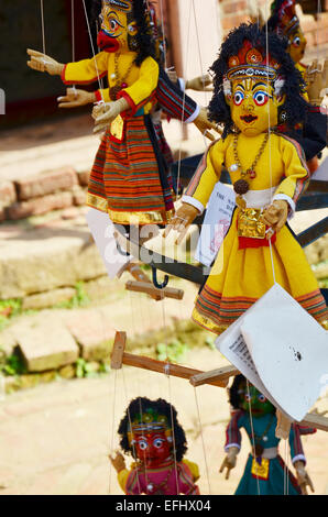 Puppet Nepal stile a Thamel Market street Kathmandu in Nepal Foto Stock