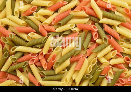Pasta assortiti texture di sfondo dettaglio Foto Stock