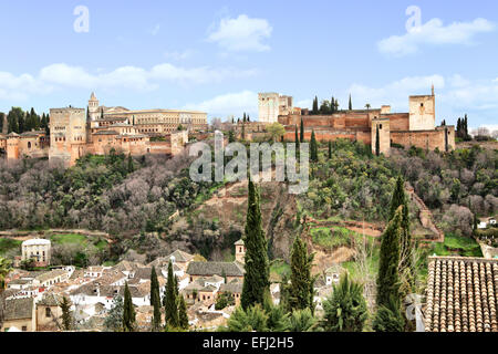 Palazzo dell'Alhambra di Granada, Spagna Foto Stock