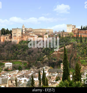 Palazzo dell'Alhambra di Granada, Spagna Foto Stock