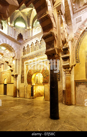 La Grande Moschea di Cordova (Mezquita) interno, Spagna Foto Stock