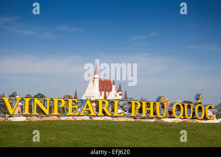 Ingresso al parco dei divertimenti di Vinpearl Phu Quoc, Phu Quoc, Vietnam Foto Stock