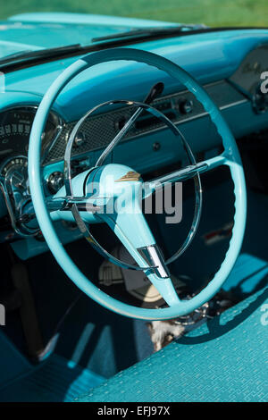 1955 Chevrolet Bel Air volante e interni. Chevy. Classic American car Foto Stock