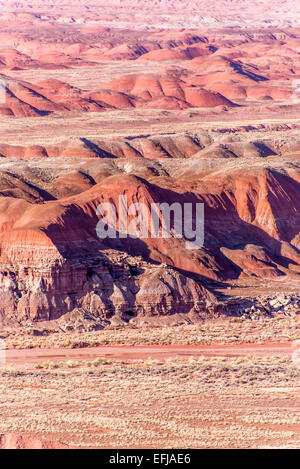 Vista della pietra rossa dipinta dessert in Arizona Foto Stock