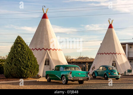 Dicembre 21, 2014 - Hotel Wigwam, Holbrook, AZ, Stati Uniti d'America: teepee hotel camere Foto Stock