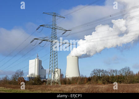 Impianto alimentato a carbone, Rostock, Meclemburgo-Pomerania Occidentale, Germania Foto Stock