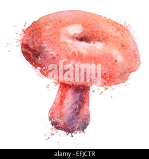 Vettore di fungo logo design modello. natura o icona di cibo. Foto Stock