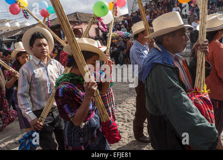 Celebrazione della Fiesta de Santo Tomas a Chichicastenango, Guatemala Foto Stock