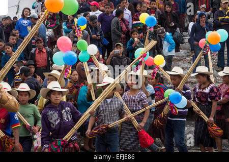 Celebrazione della Fiesta de Santo Tomas a Chichicastenango, Guatemala Foto Stock