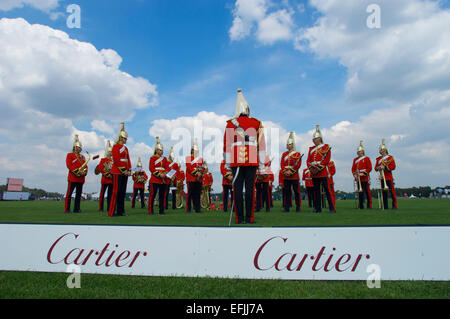 Le guardie banda a Cartier International polo giorno Foto Stock