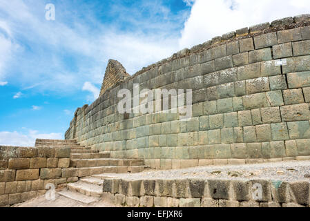 Ingapirca, Inca parete e città, noto più grandi rovine Inca in Ecuador. Foto Stock