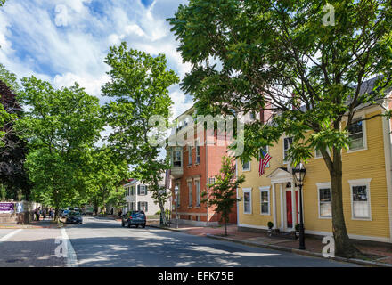 Beneficio Street, College Hill quartiere storico di Providence, Rhode Island, STATI UNITI D'AMERICA Foto Stock