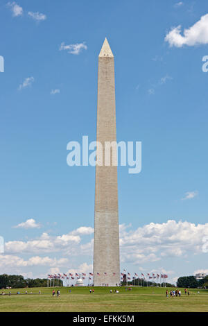 Il Washington Monument, il National Mall di Washington D.C., USA Foto Stock