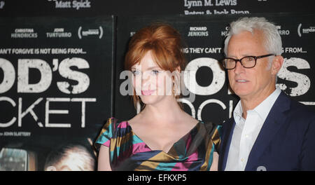 " Dio " Tasca photocall tenutosi presso il BFI Southbank di Londra con: John Slattery,Christina Hendricks dove: Londra, Regno Unito quando: 04 Ago 2014 Foto Stock