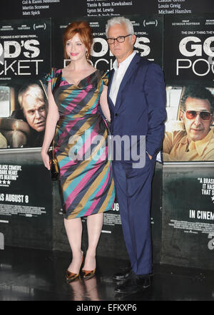 " Dio " Tasca photocall tenutosi presso il BFI Southbank di Londra con: John Slattery,Christina Hendricks dove: Londra, Regno Unito quando: 04 Ago 2014 Foto Stock