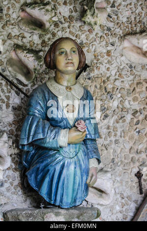 Nave intagliata polena di donna al valhalla museum, tresco, isole Scilly Foto Stock