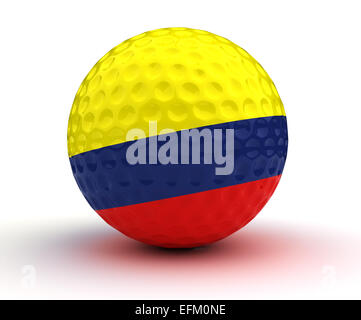 Colombiano di pallina da golf (isolato con percorso di clipping) Foto Stock